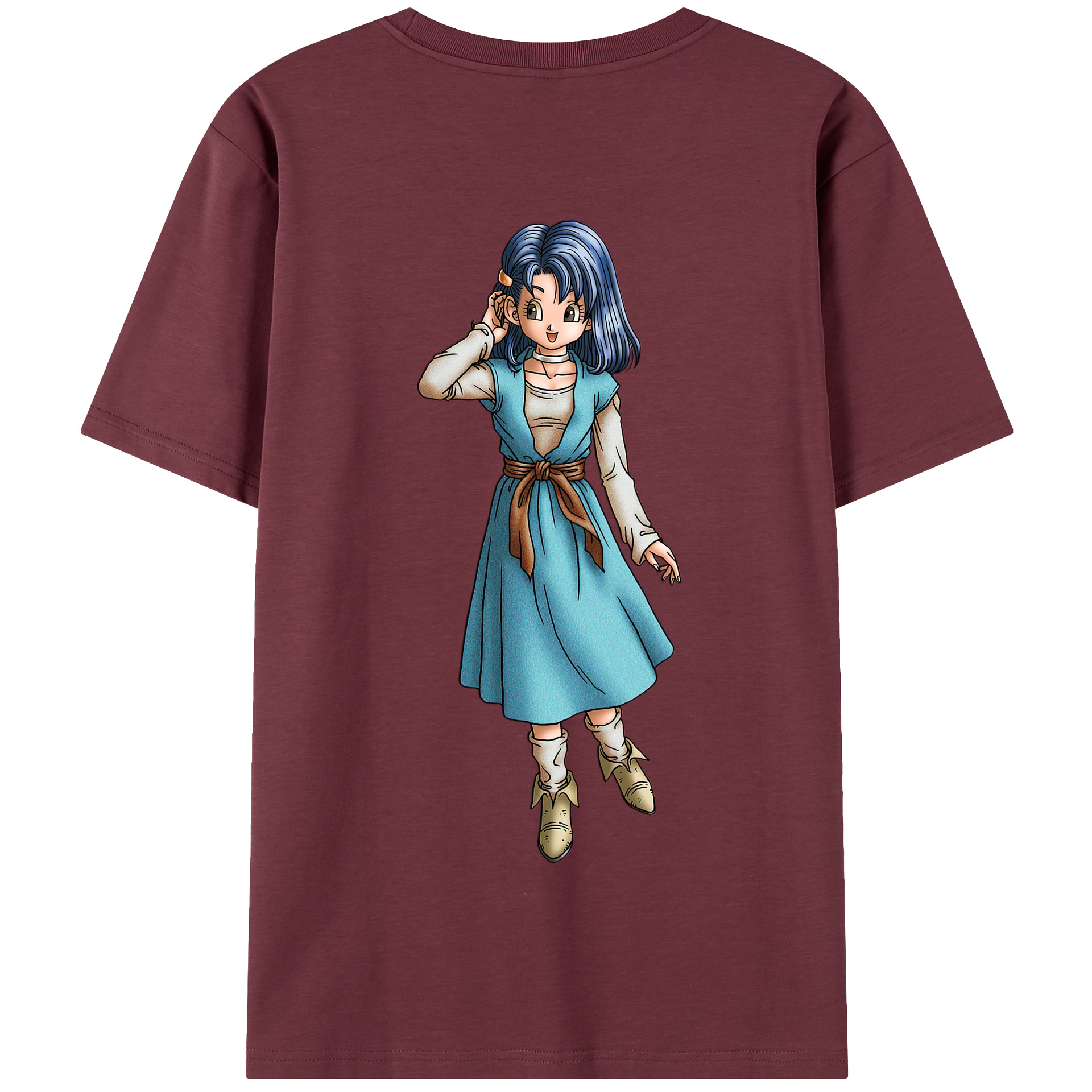 （画像用） ドラゴンクエスト Doragon Kuesuto Dragon Quest 綿100％半袖Tシャツ（背面プリント）
